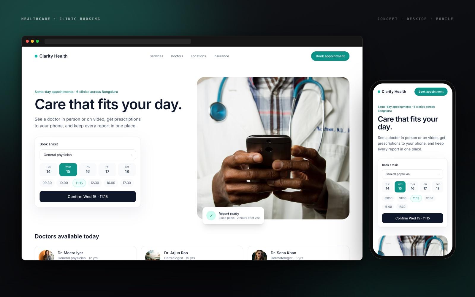 Clinic Booking Website