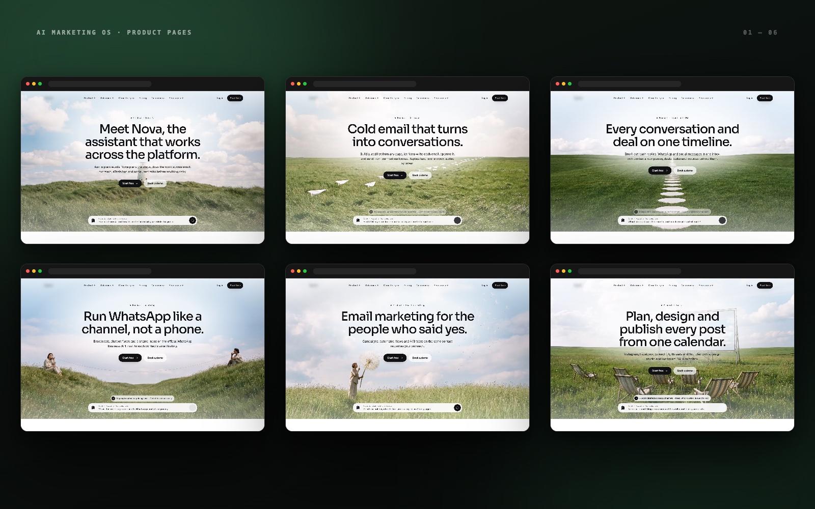 AI Marketing OS — Product Pages