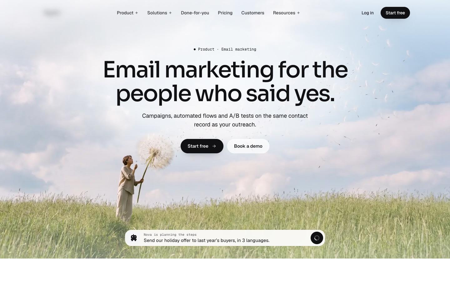 Email Marketing — interface screen