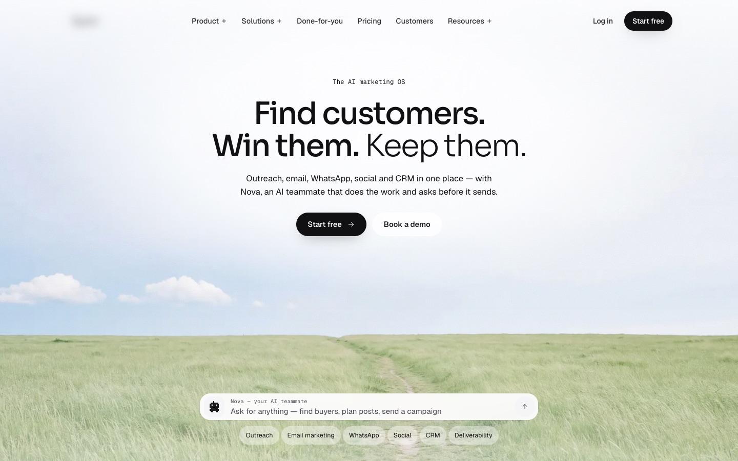 Home — interface screen