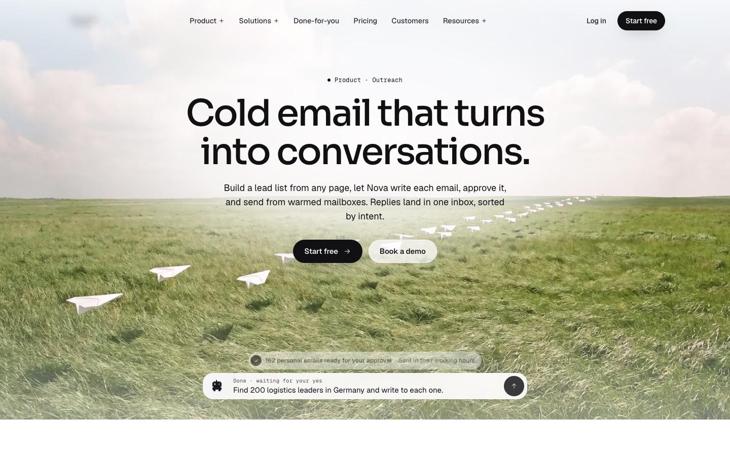Outreach — interface screen